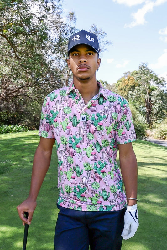 Cactus Frenzy Golf Polo