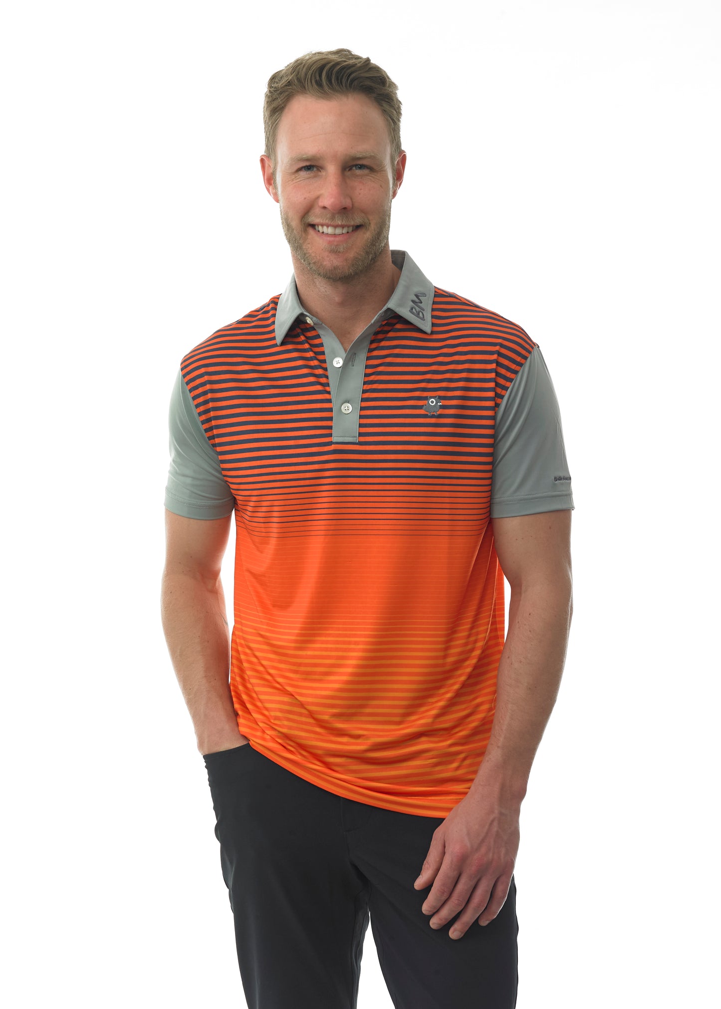 Sunset Striker Golf Polo