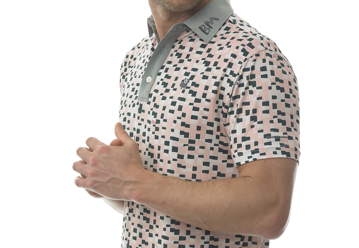 Rosy Pixel Golf Polo