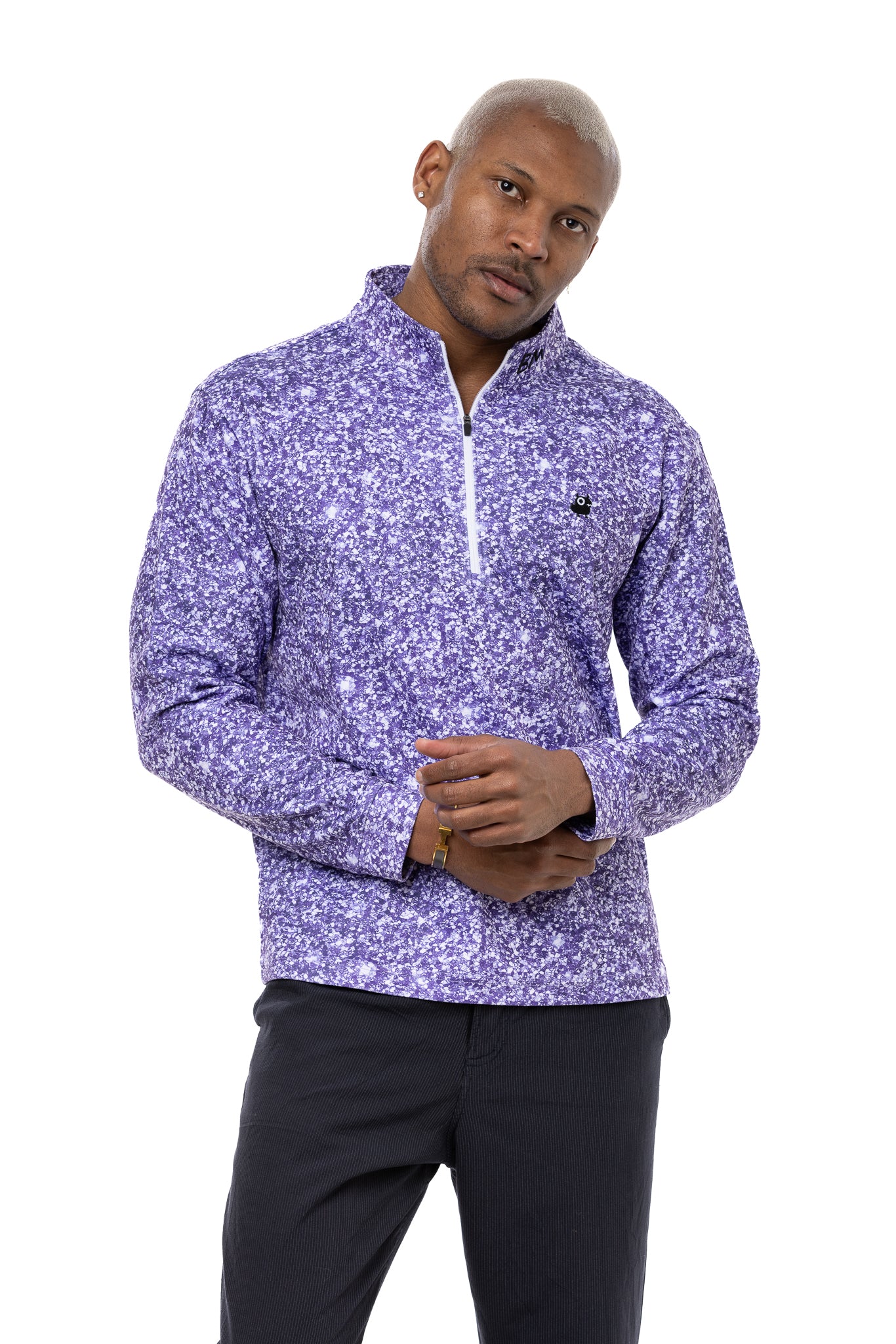Sparky Purple Quarter Zip Golf Pullover